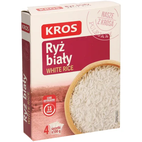 Kros Ryz Bialy Рис длиннозёрный в варочных пакетах