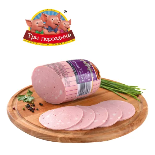 Fleischwurst Ljubitelskaja einfach mit Speckeinlage, Trinkwasser und Kartoffelstärke