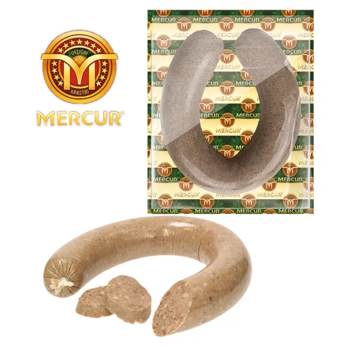 Leberwurst Livernaja s chesnokom nach russischer Rezeptur, schnittfeste Kochwurst