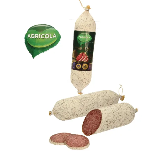 Agricola-Salam de Sibiu-Geräucherte und luftgetrocknete Rohwurst aus Schweinefleisch, mittelkörnig
