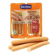 Geflügelwürstchen. Produkt aus Geflügelf.. Geflügelwürstchen. Produkt aus Geflügelf..