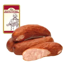 Mittelgrobe geräucherte Brühwurst mit Hä..