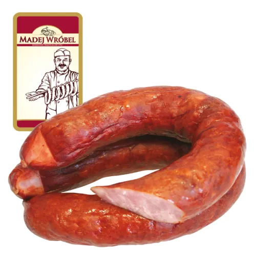 Вареная колбаса из свинного мяса среднего помола, копченая, по-старому польскому рецепту Старопольская