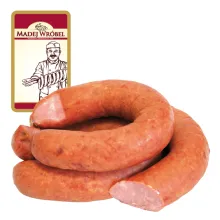 Brühwurst – Ring, mittelgrob, geräuchert.. Brühwurst – Ring, mittelgrob, geräuchert..