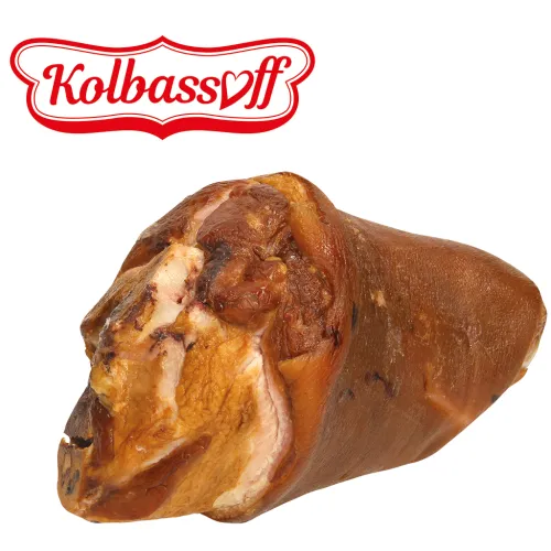 Vordere Schweinshaxe, gepökelt, gekocht und geräuchert