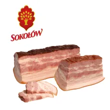Schweinebauch gepoekelt, gegart und gera.. Schweinebauch gepoekelt, gegart und gera..