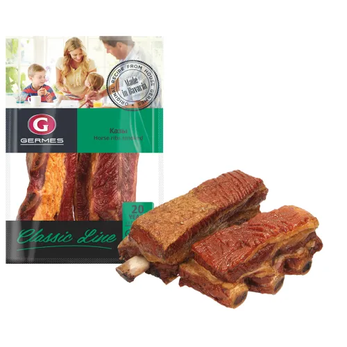 Pferdebauch Kazi, gepökelt und geräuchert