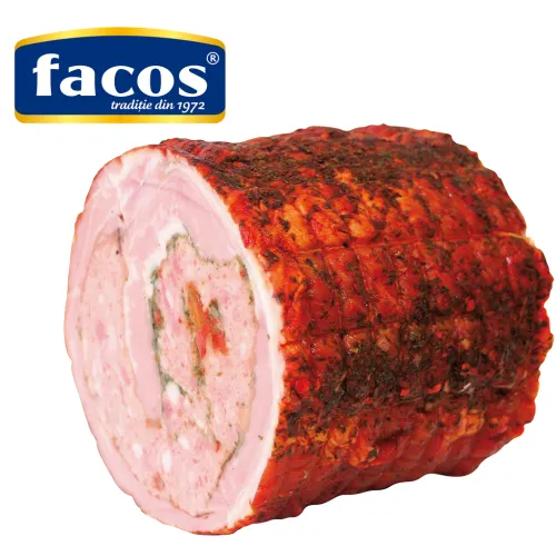 Schweinebauchroulade rumänischer Art, geräuchert Rulade din piept