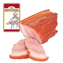 Geräucherter und gegarter Schweinebauch ..