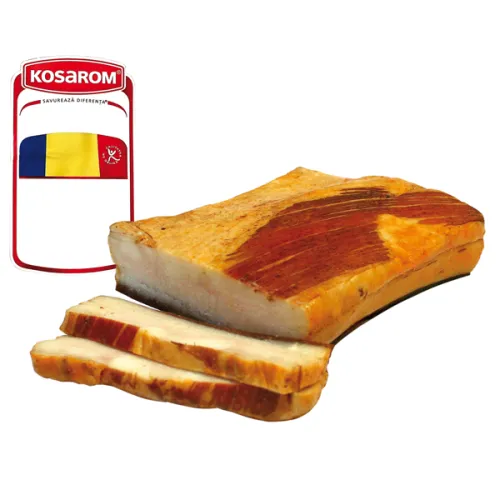 Slanina fiarta si afumata cu boia - Schweinespeck mit Paprika, gekocht und geräuchert, nach rumänischer Art