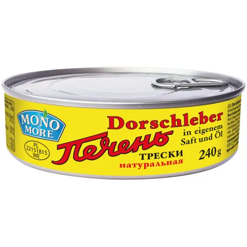 Dorschleber in eigenem Saft und Öl