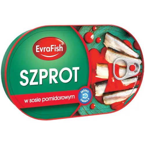 Sprotten ohne Kopf, in tomatenhaltiger Soße