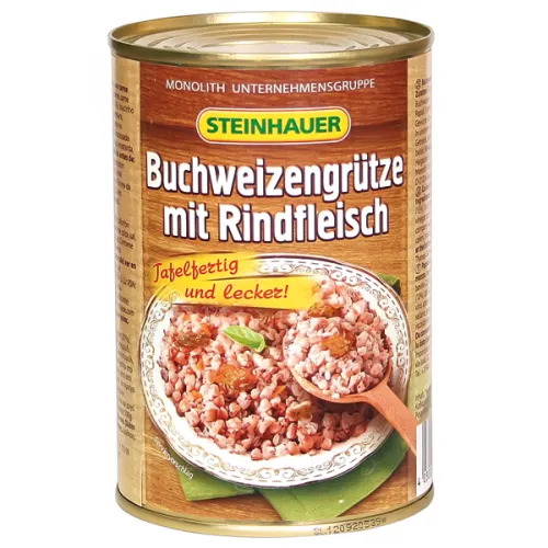 Buchweizengrütze mit Rindfleisch