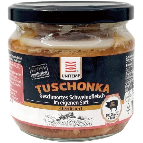 Tuschonka – Geschmortes Schweinfleisch im eigenen Saft, große Stücke, sterilisiert