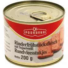 Rinderfrühstücksfleisch mit Sojaeiweiss