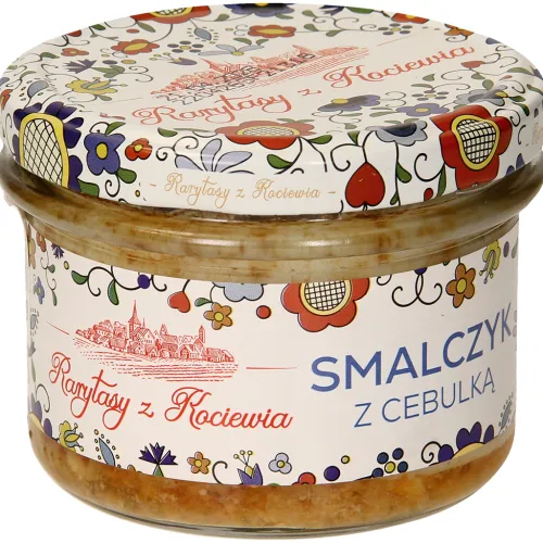 Schmalz-Brotaufstrich mit Zwiebeln und Schweinefleisch Smalczyk z cebulką