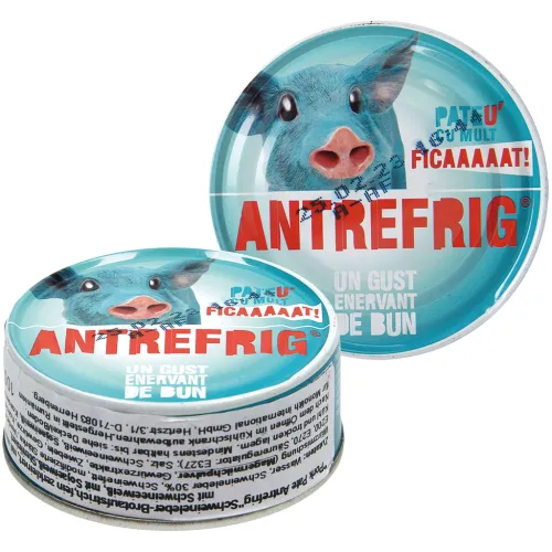 Schweineleber-Brotaufstrich Pork Pate Antrefrig, fein zerkleinert, mit modifizierter Stärke, mit Schweineeiweiß, mit Sojaeiweiß. Sterilisiert