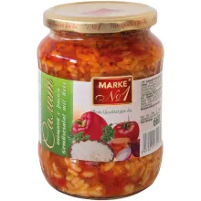 Gemüsesalat mit Reis. Gemüse 65%. Gemüsesalat mit Reis. Gemüse 65%.