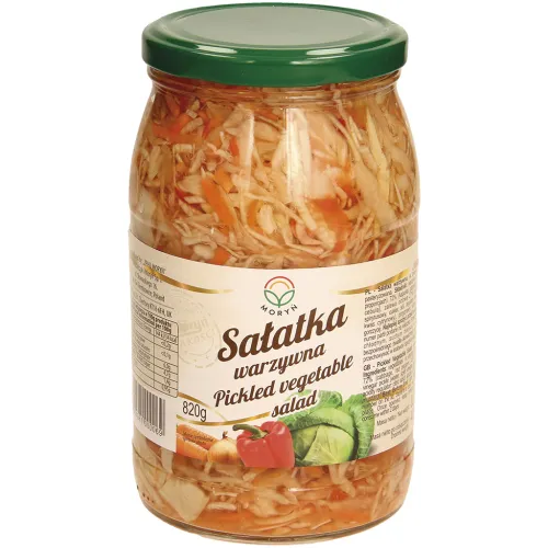 Salatka Warzywna – Gemüsesalat aus Gurken, Karotten und Paprika. Pasteurisiert.