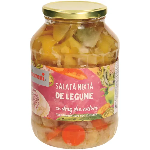 Raureni-Salata mixta de legume - Mischung von geschnittenem Gemüse in essigsaurer Lake. Pasteurisiert.