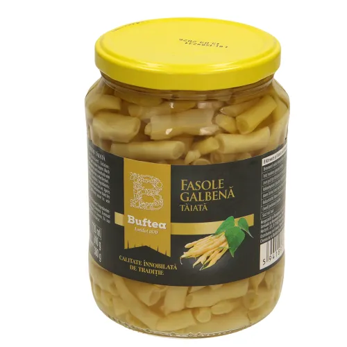 Fasole galbena pastai taiata - Buftea Wachsbrechbohnen, fein. Sterilisiert.