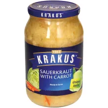 Sauerkraut mit Karotten. Pasteurisiert. Sauerkraut mit Karotten. Pasteurisiert.