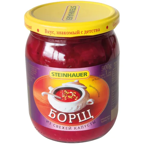 Suppe Borschtsch mit Weißkohl