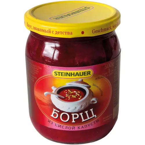 Suppe Borschtsch mit Sauerkraut