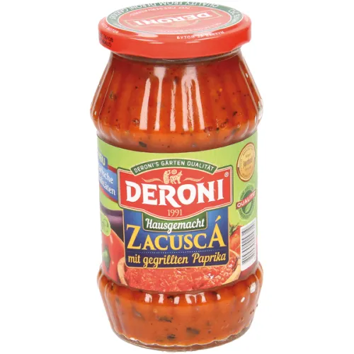 Gemüsezubereitung Zacusca mit gegrillten Paprika, nach Hausrezept