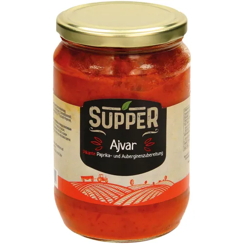 Pikante Paprika- und Auberginenzubereitung Ajvar