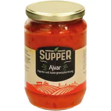 Paprika- und Auberginenzubereitung Paprika- und Auberginenzubereitung