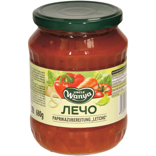 Paprikazubereitung Letcho, pasteurisiert.