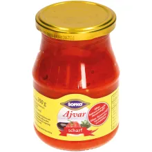 Paprika- und Auberginenzubereitung Paprika- und Auberginenzubereitung