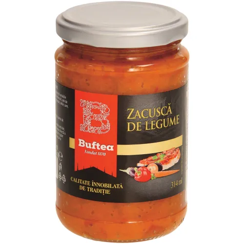Buftea-Zacusca de legume- Gemüsezubereitung mit 30% Auberginen. Pasteurisiert.