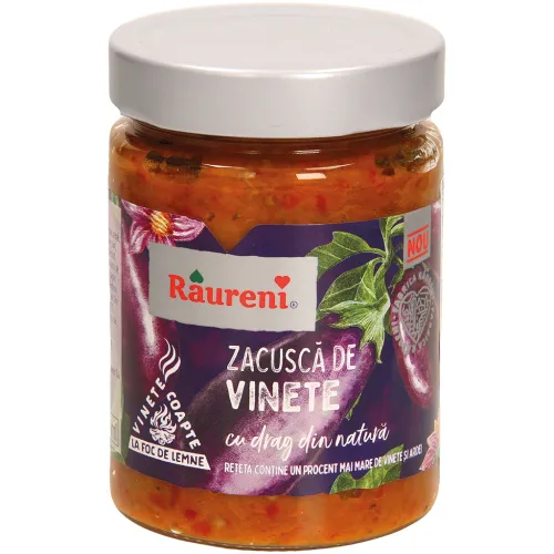 Zacusca de vinete - Raureni - Gemüsezubereitung mit 50% Auberginen. Pasteurisiert.