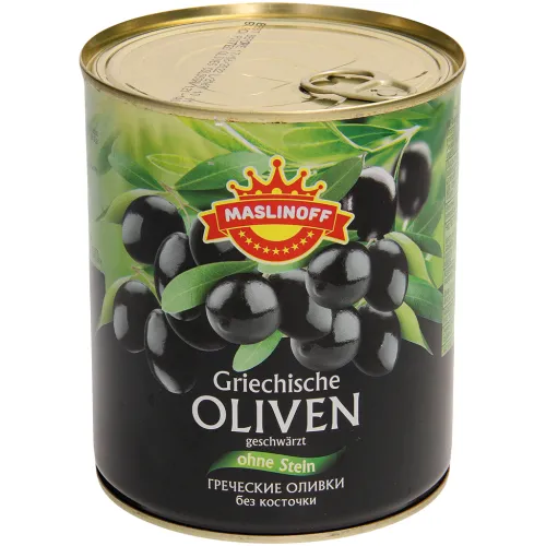Griechische Oliven ohne Stein, geschwaerzt