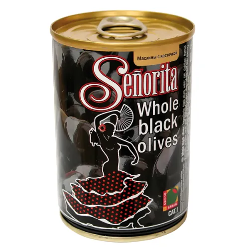 Oliven mit Stein, geschwärzt Senorita