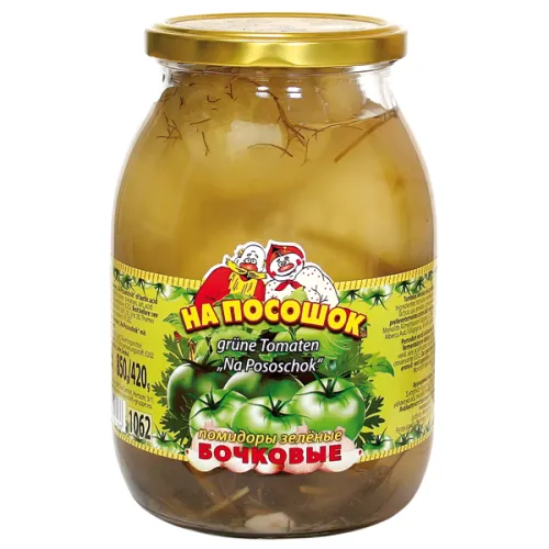 Eingelegte grüne Tomaten Na Pososchok milchsauer vergoren