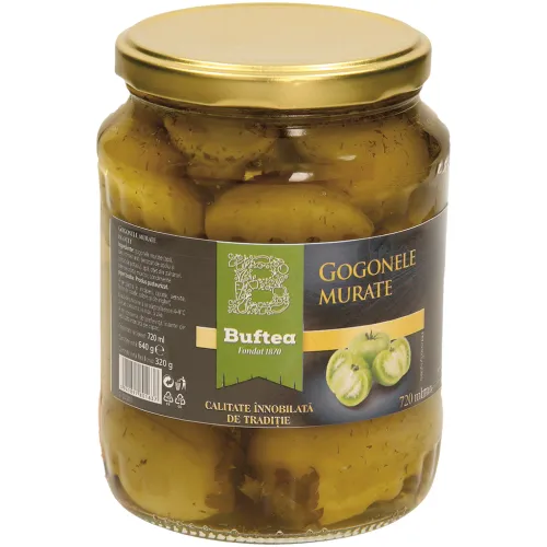 Buftea-Gogonele murate in otet - Eingelegte grüne Tomaten. Pasteurisiert.