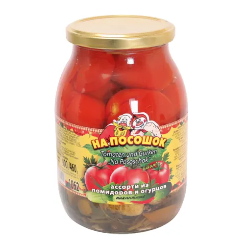 Eingelegte Tomaten und Gurken Na Pososchok
