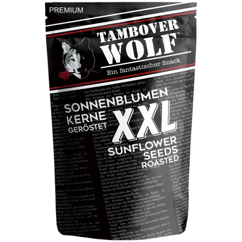Schwarze Sonnenblumenkerne Tambover Wolf in Schale, geroestet