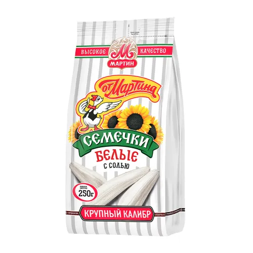 Семечки белые жареные От Мартина отборные, солёные