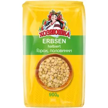 Erbsen halbiert