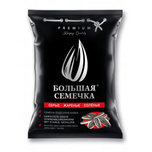 BOLSHAYA SEMECHKA Семена подсолнечника серые, жареные, солёные