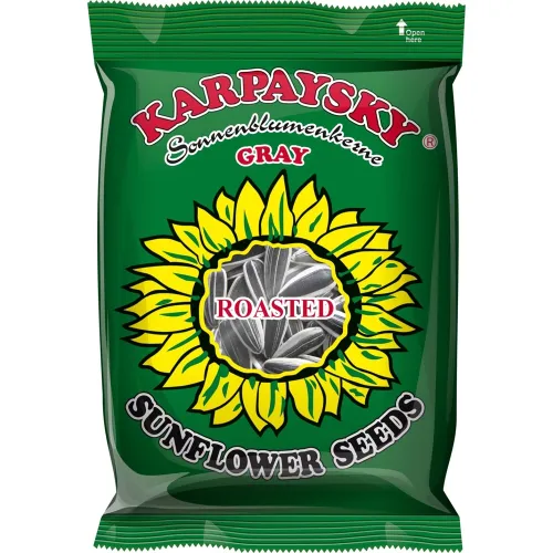 Geröstete graue Sonnenblumenkerne mit Schale