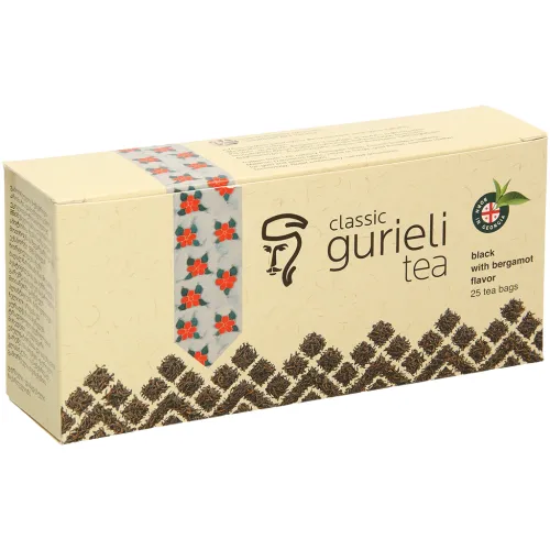 Ароматизированный черный грузинский чай с ароматом бергамота Gurieli Classic 25x2g