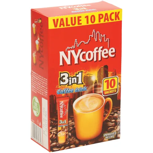 NYcoffee 3in1 Coffee drink - Aromatisiertes Getränkepulver mit Instant-Kaffee, 30% Kaffeeweißer und Zucker, 10 x 14g
