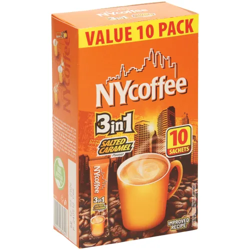 NYcoffee 3in1 Coffee drink - Напиток с растворимым кофе, 30% крем-порошком и сахаром, 10 x 14г