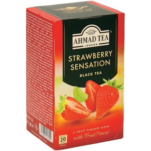 Schwarztee-Mischung, aromatisiert mit Erdbeer-Aroma