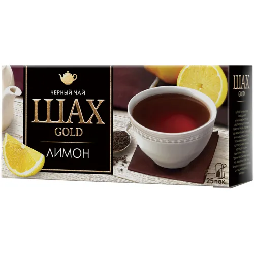 Schwarzer Tee Shah Gold Lemon, aromatisiert – Zitrone, in Teebeuteln